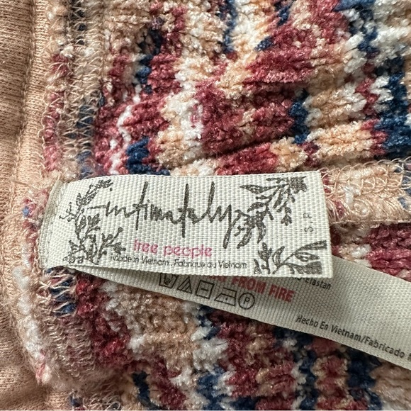 Intimately Free People Knit Wide Leg Cropped Pants SZ Small Multicolor Oversized - Picture 2 of 7